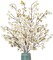 4 Pcs Summer Floral Arrangement – Artificial Cherry Blossom Flower Branches, Bulk Silk Faux Flowers Real Touch Bouquet for Home Decor, Vase Not Included (White)